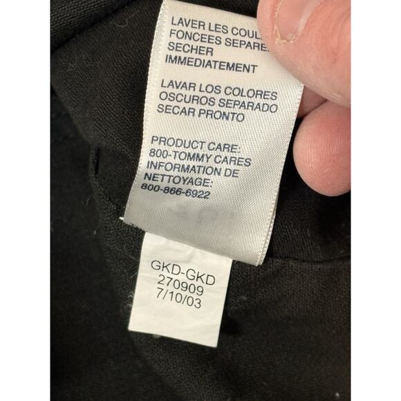 Y2K Tommy Hilfiger Jeans Black Denim Canvas Trucker Jacket Woman's Sz 1X - Picture 5 of 5